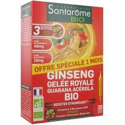 Bio Ginseng Jalea Real Guarana Acerola 30 Ampollas