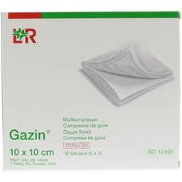 Lohmann Mousseline Stèrile 10X10Cm 10Sach