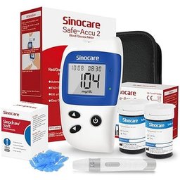 Safe-Accu2 Kit Glucomètre + 50 Bandes + Appare Ponction
