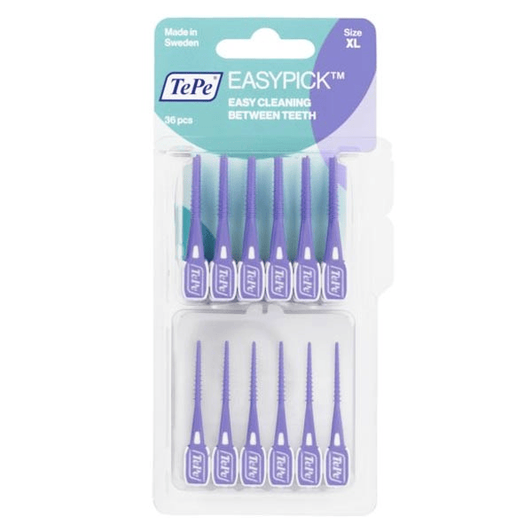 Easy Pick Cure-Dents Silicone Violet XL 36 unités