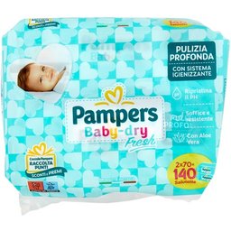 Baby Dry Fresh Lingettes 2x70uts