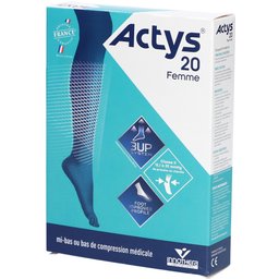 Femme - Mi-bas médical de compression, classe 2, femme. beige clair, court taille