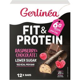 Gerlinéa Carb Reduced - High Protein Barres Chocolat & Framboise