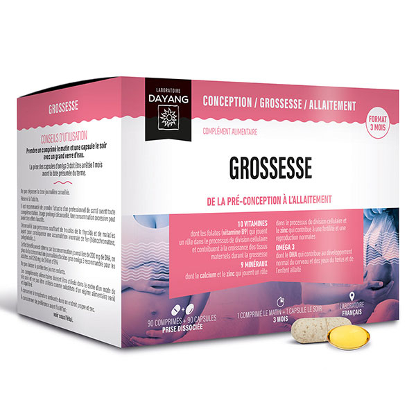 Compléments Alimentaires Grossesse 90 comprimés + 90 capsules