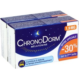 ChronoDorm Mélatonine 1,90mg 2x30 Comprimés