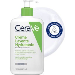 Crème Lavante Hydratante visage et corps pour les peaux sèches à très sèches 473 ml
