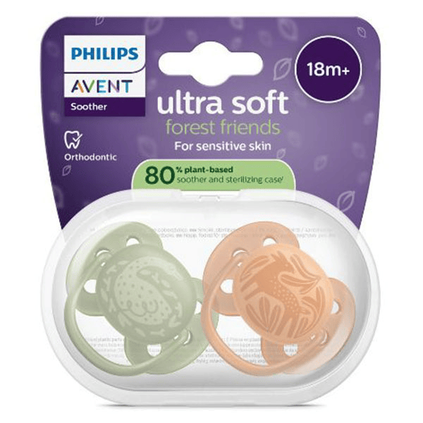 Ultra Soft jour 18M+ Imprimé Nature x2, sans BPA