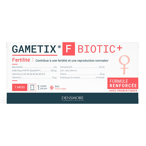 Gametix F Biotic+ - Fertilité - Formule renforcée avec probiotiques - 30 sachets