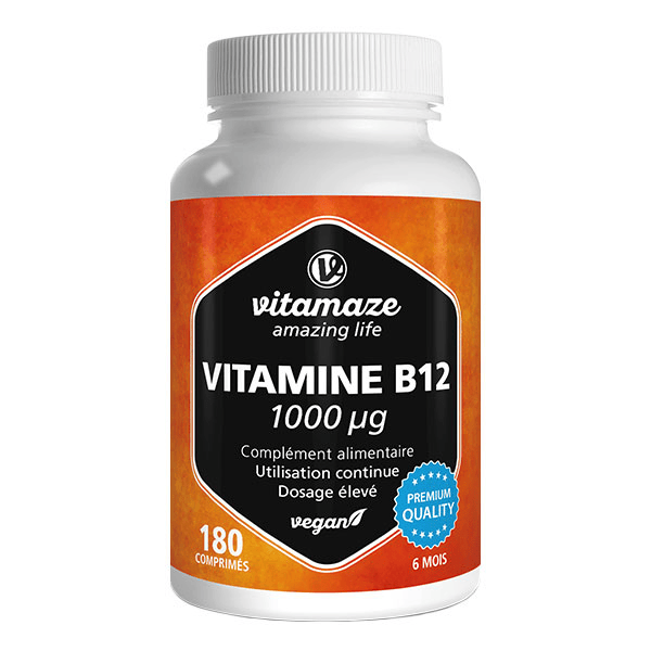 Vitamine B12 1000 µg 180 comprimés