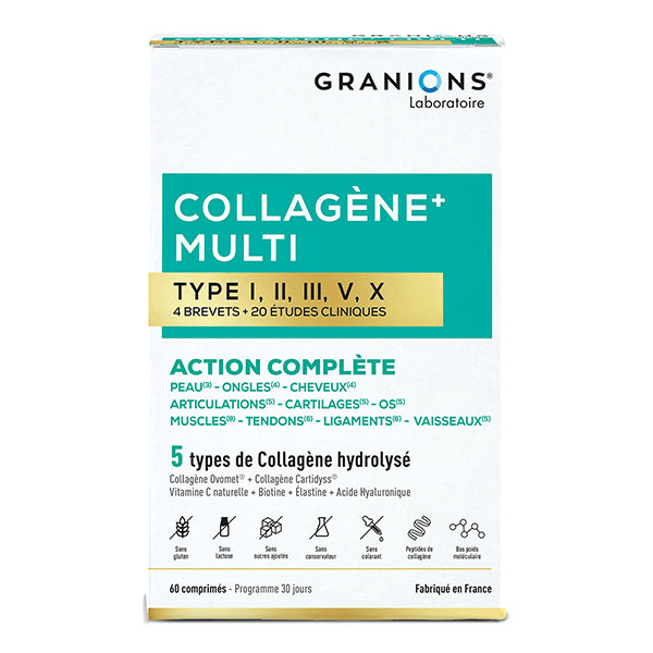 Granions - Multi Collagène + 5 Types de Collagène - 20 études cliniques - 1 mois