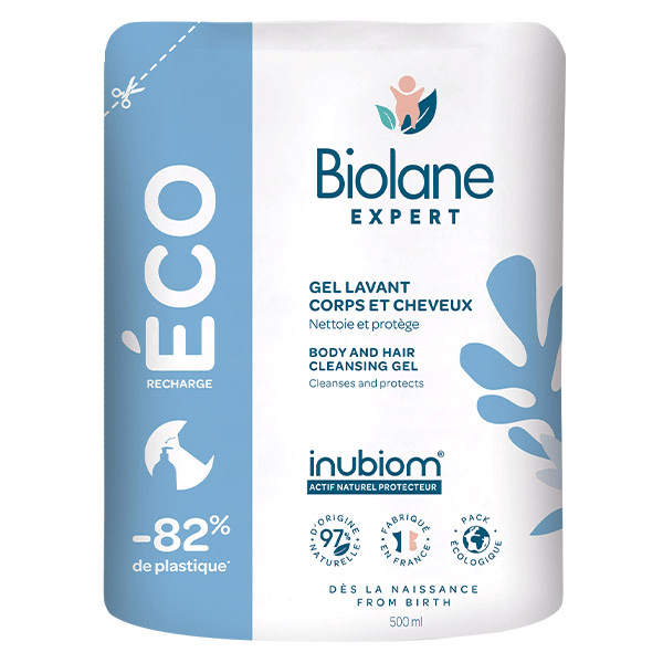 Gel lavant Corps et Cheveux Peaux Sensibles Eco Recharge 500ml