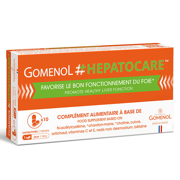 GOMENOL + GOMENOL HEPATOCARE Boite 10 comprimés