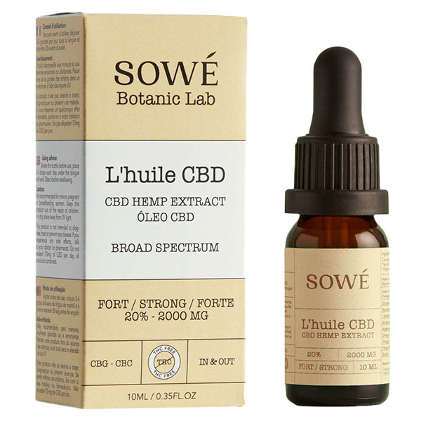 Huile CBD Bio Broad Spectrum Fort 20% 10ml