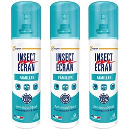 Insect Écran Anti-Moustiques Spray Famille 3 x 100 ml