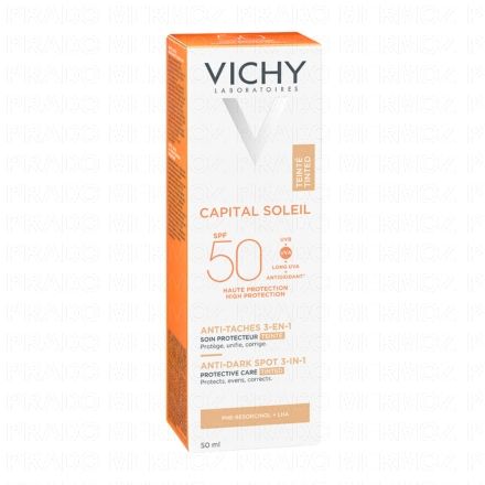 Capital soleil - anti-tâches 3-en-1 teinté SPF50 tube 50ml