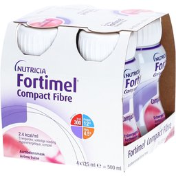 Fortimel Compact Fibre 2.4kcal | Arôme Fraise | Complément Nutritionnel Dénutrition