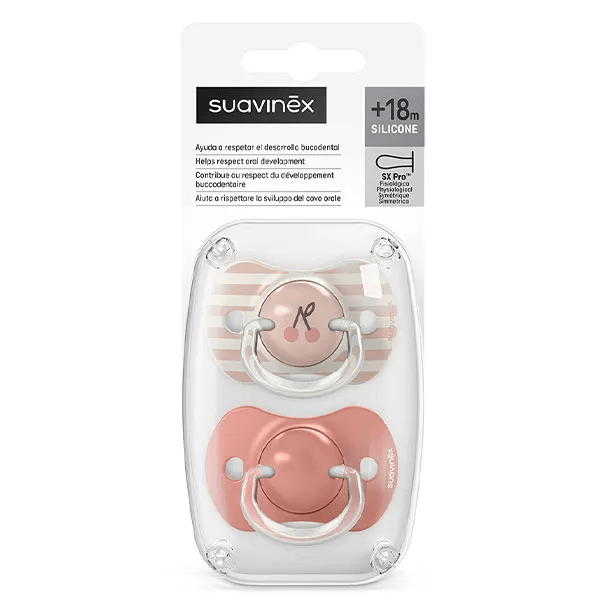 Sucettes Symétriques SXPRO +18 mois Birdies Rose x2
