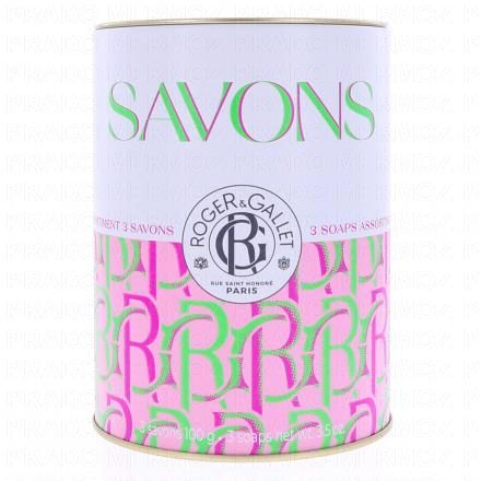 ROGER & GALLET Boîte 3 savons parfumés Pink Love