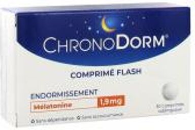 Chronodorm Mélatonine 1,9 mg 30 Comprimés Sublinguaux - Boîte 30 comprimés
