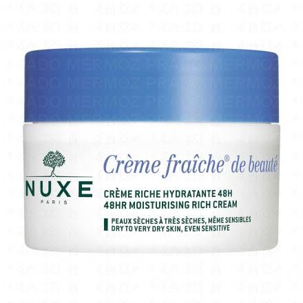 Crème fraîche de beauté riche hydratante 48h pot 50ml