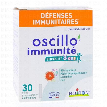 Oscillo immunité enfant x30 sticks gout tropical