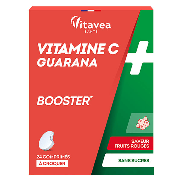 Vitamine C + Guarana Booster 24 comprimés à croquer