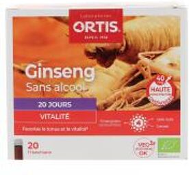 Ginseng Vitalité Bio 20 Fioles - Boîte 20 fioles de 15 ml