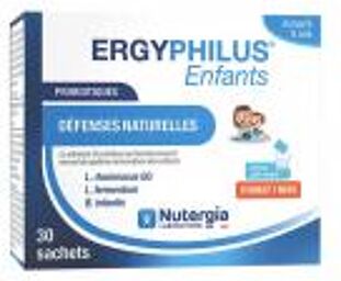 Ergyphilus Enfants Probiotiques Défenses Naturelles 30 Sachets - Boîte 30 sachets