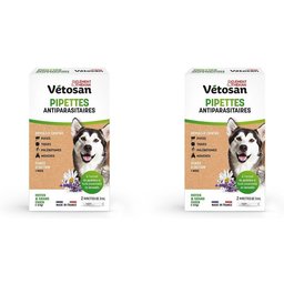 Clement Thekan Anti-Puces Anti-Tiques Chien Moyen et Grand Chien 2 Pipettes
