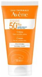 Eau Thermale - Solaire - Crème 50+ Uvb Uva Lumière Bleue Hev Peaux Sensibles Sèches 50 ml - Tube 50 ml