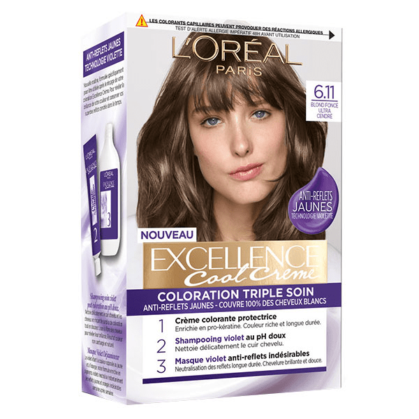Excellence Cool Crème 6.11 Blond Foncé Ultra Cendré