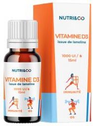 Vitamine D3 Immunité 15 ml - Flacon compte goutte 15 ml