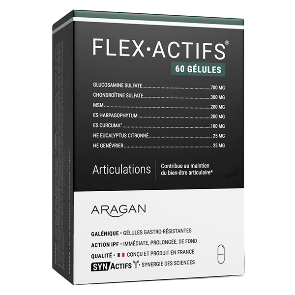 Aragan - - Flexactifs® - Bien-Etre Articulaire - Glucosamine - 60 gélules -