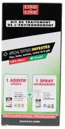 Natura Kit de Traitement de l'Environnement Spécial Textiles Infestés - Boîte 1 additif lessive + 1 spray environnement