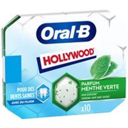 Hollywood Chewing-Gum Sans Sucres Menthe Verte 10uts