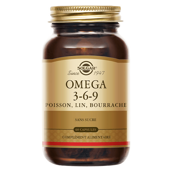 Omega 3-6-9 poisson lin bourrache 60 Softgels