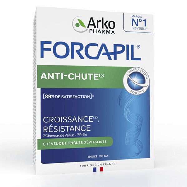 Forcapil Anti-Chute Cheveux Zinc Vitamine B 30 comprimés