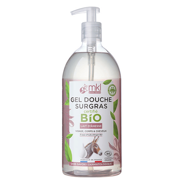 Gel Douche Surgras Lait d'Ânesse Bio 1L