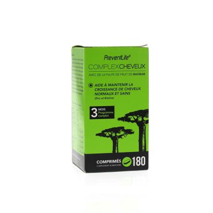 SID NUTRITION PreventLife ComplexeCheveux boîte de 180 comprimés