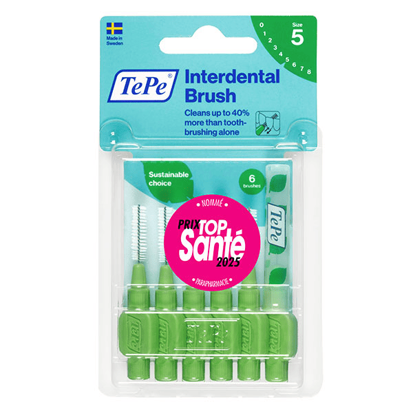 Brossettes Interdentaires Originales Vert 0.8 mm 6 brossettes