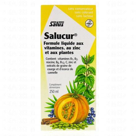 Salucur Formule liquide aux vitamines, au zinc et aux plantes 250ml