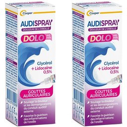 Audispray - Dolo - Solution auriculaire - Traitement - Soulage les douleurs et les démangeaisons de l'oreille - Flacon- 7g - A partir de 6 mois