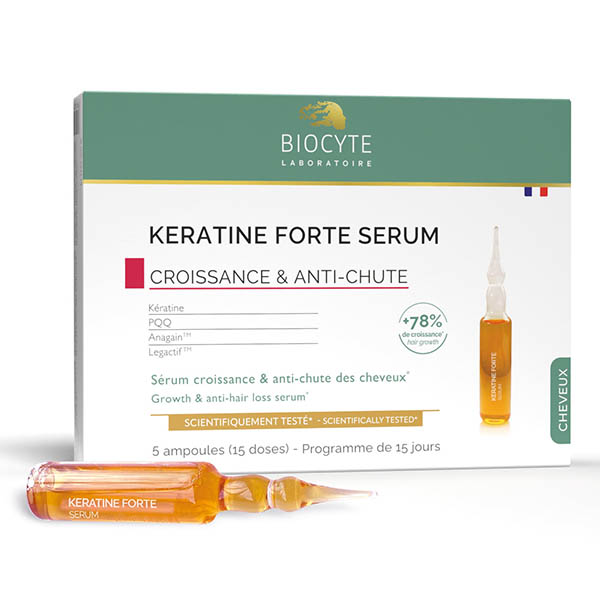 Kératine Forte Serum Anti-chute 5 Ampoules de 9 ml 15 jours