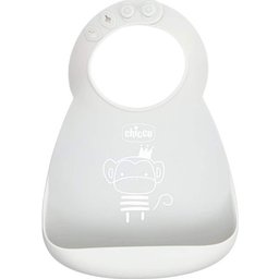 Babero Silicona Gris 1ud