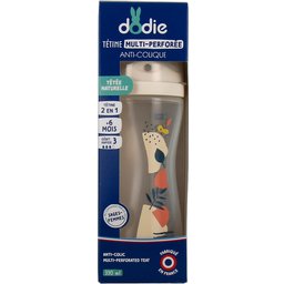 Biberon Tétine Multi-Perforée Débit 3 +6M Rose 330ml