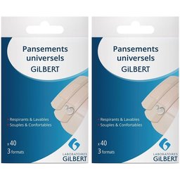 Pansements Universels - Pansement adhésif, prédécoupé, microaéré, souple  - bt 40