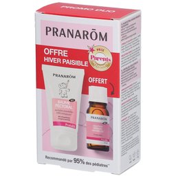 Pranarom PranaBB Baume Pectoral Bébé + PranaBB Solution Défenses Naturelles pour Bébé Bio