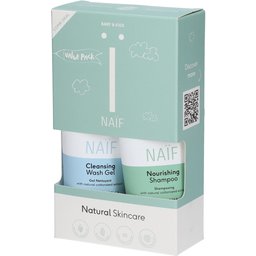 Naif Shampoing et Gel douche pour bébé et enfants - pack économique