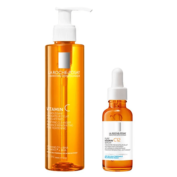 Routine éclat à la vitamine C Vitamin C Gel Moussant et Pure Vitamin C12 Sérum