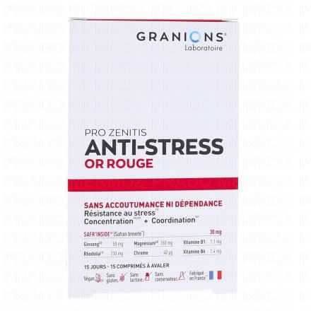 Anti Stress Or Rouge 15 comprimés